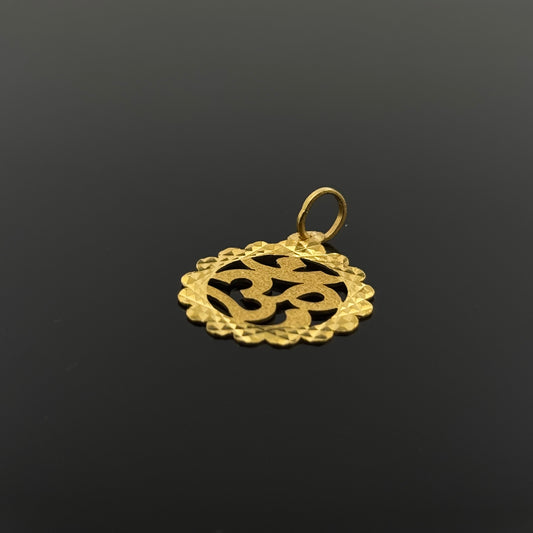 22K Solid Gold Hindu Pendants P339
