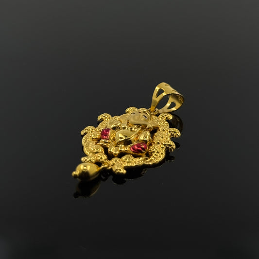 22K Solid Gold Hindu Pendants P358