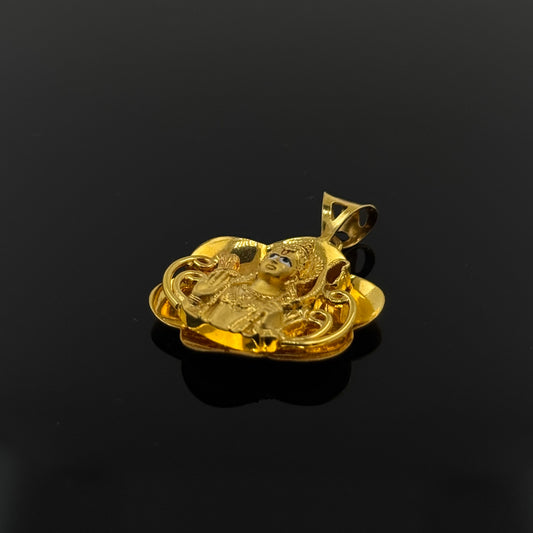 22K Solid Gold Hindu Pendants P359