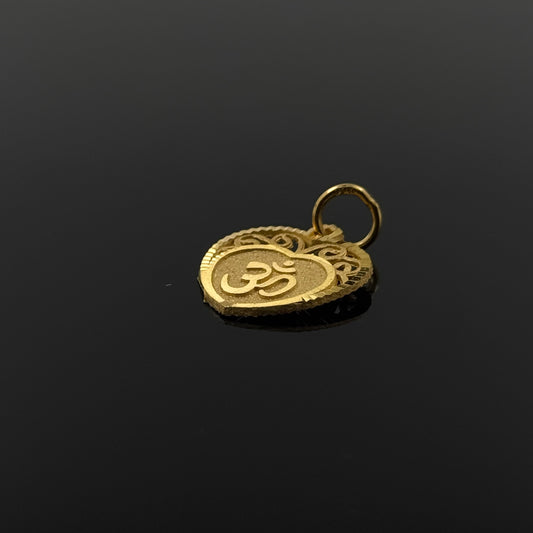 22K Solid Gold Hindu Pendants P363