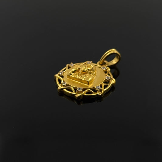 22K Solid Gold Hindu Pendants P364