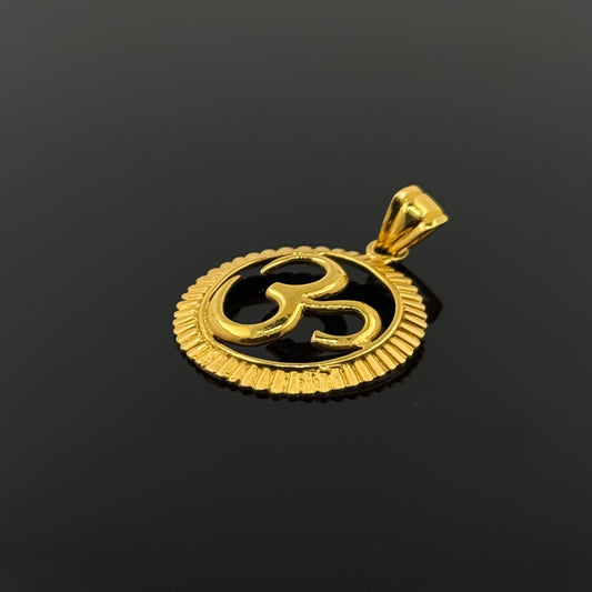 22K Solid Gold Hindu Pendants P366