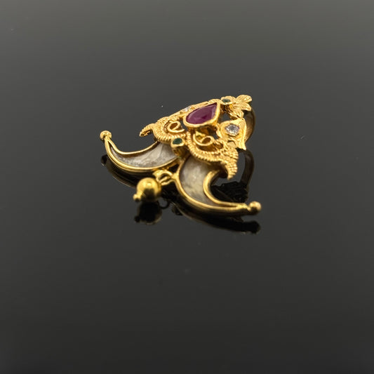 22K Solid Gold Hindu Pendants P369