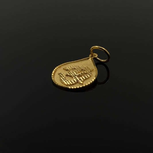 22K Solid Gold Hindu Pendants P372