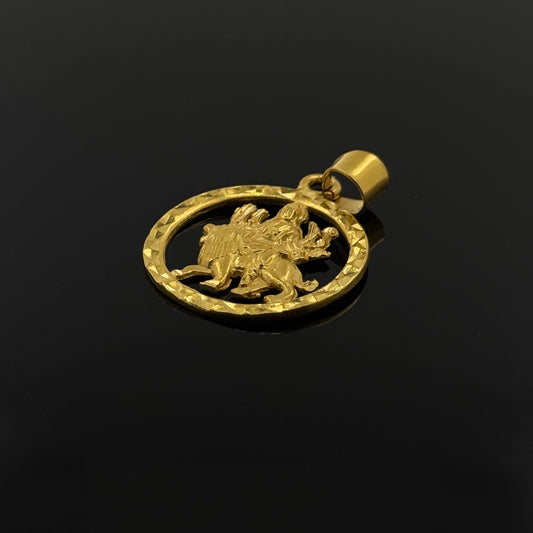 22K Solid Gold Hindu Pendants P375