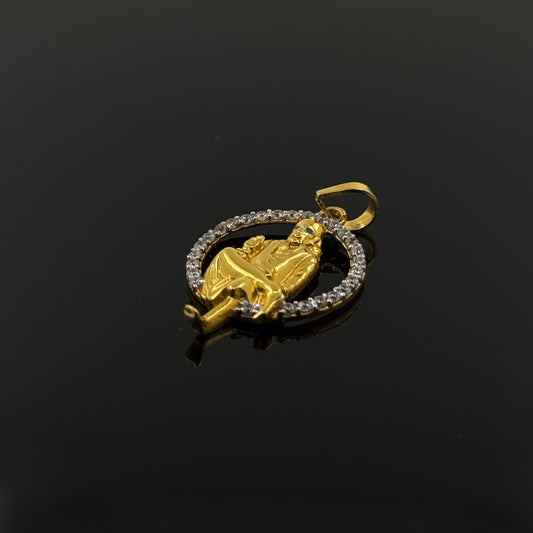 22K Solid Gold Hindu Pendants P377