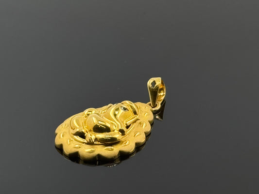 22K Solid Gold Hindu Pendants P379