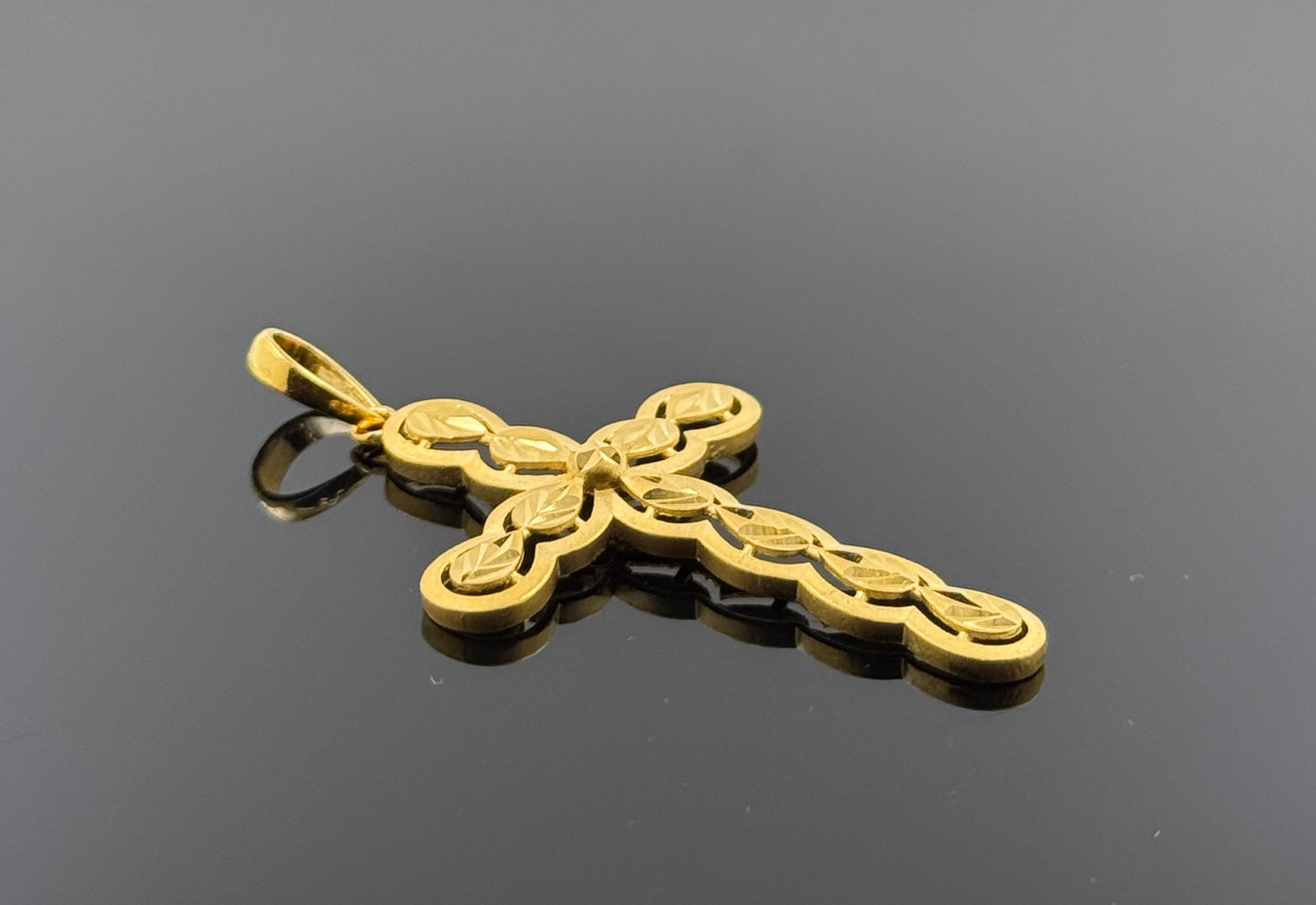 22K Solid Gold Christian Pendants P38