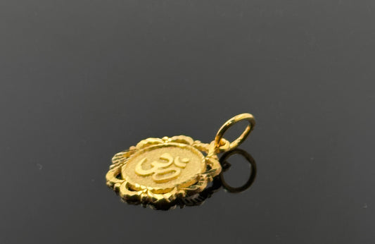 22K Solid Gold Hindu Pendants P381