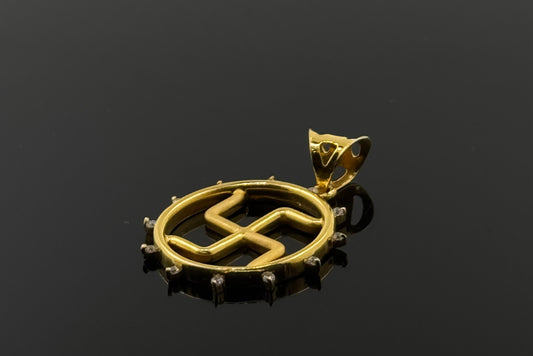 22K Solid Gold Hindu Pendants P387