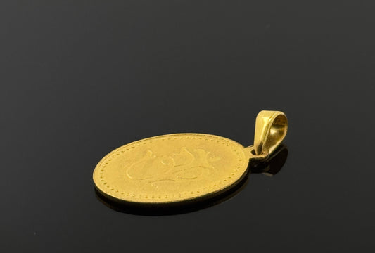 22K Solid Gold Hindu Pendants P389