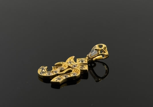 22K Solid Gold Hindu Pendants P391