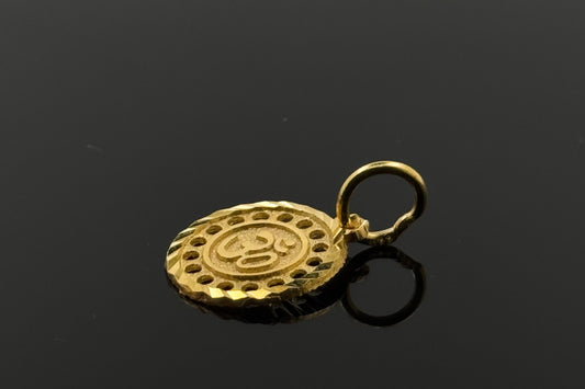 22K Solid Gold Hindu Pendants P392