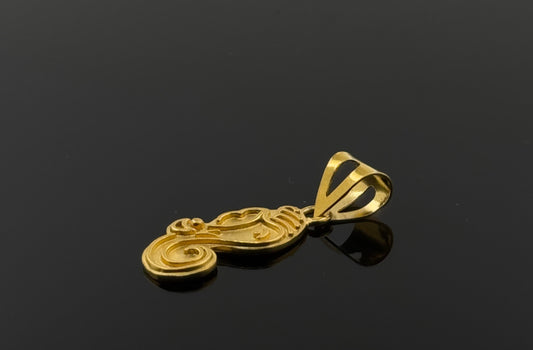 22K Solid Gold Hindu Pendants P394