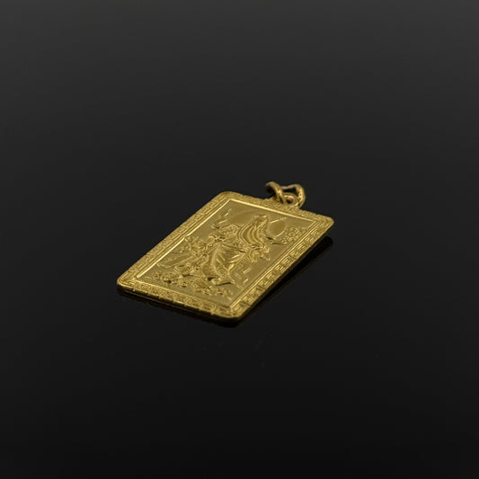 24K Solid Gold Hindu Pendants P395