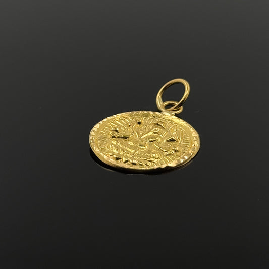 22K Solid Gold Hindu Pendants P397