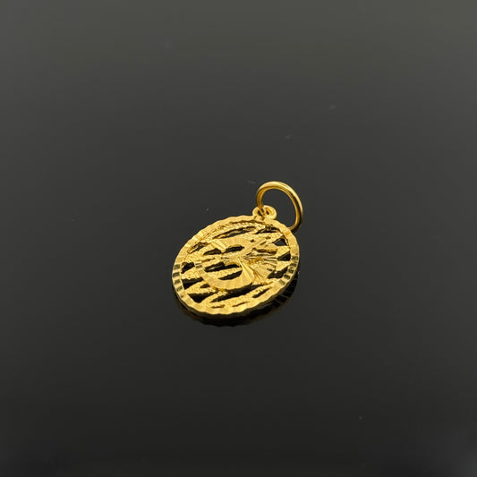 22K Solid Gold Hindu Pendants P403