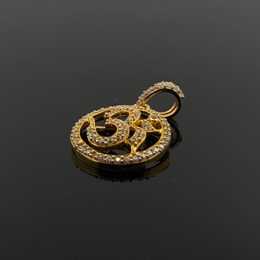 22K Solid Gold Hindu Pendants P428