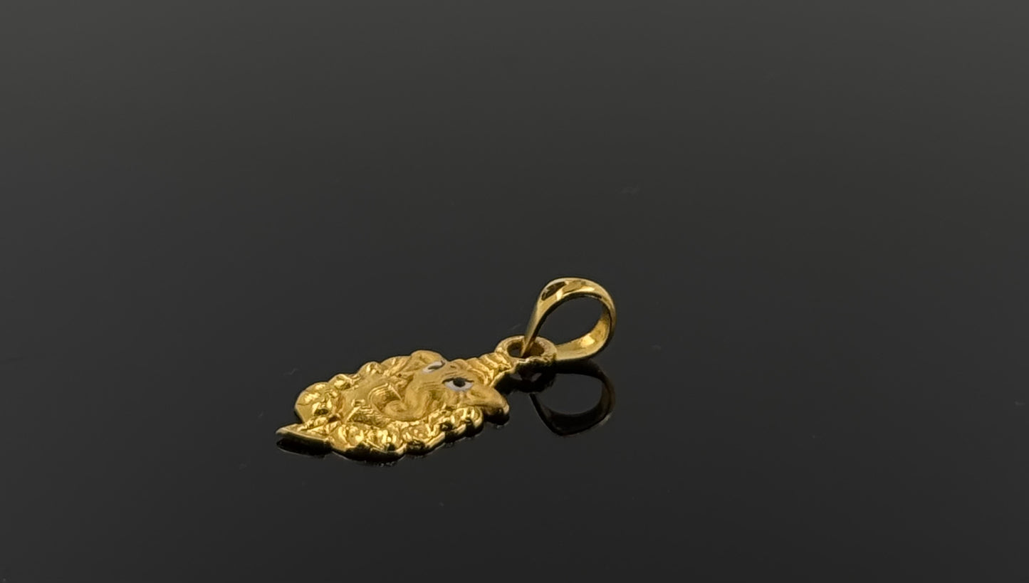22K Solid Gold Hindu Pendants P437