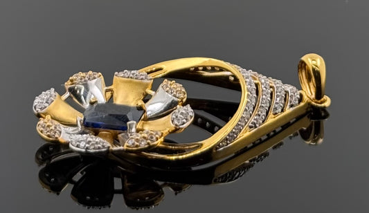 22K Solid Gold Fancy Pendants P483