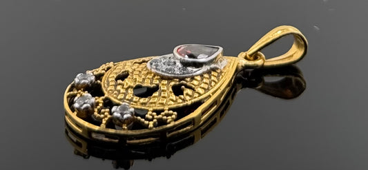 22K Solid Gold Fancy Pendants P486