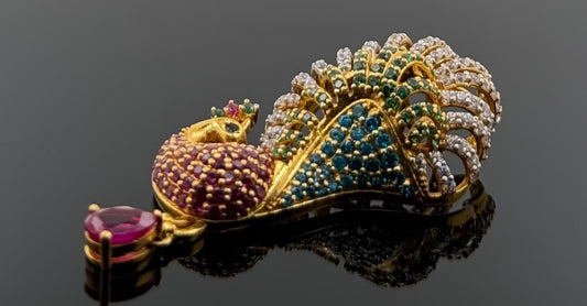 22K Solid Gold Fancy Pendants P491