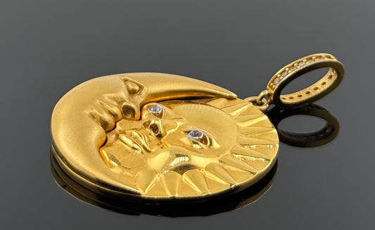 21K Solid Gold Fancy Pendants P492