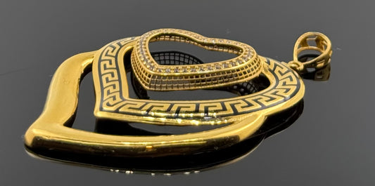 21K Solid Gold Fancy Pendants P498