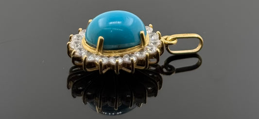 18K Solid Gold Fancy Pendants P501