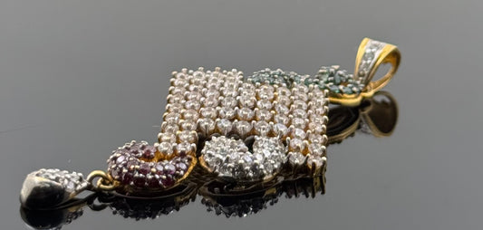 18K Solid Gold Fancy Pendants P502