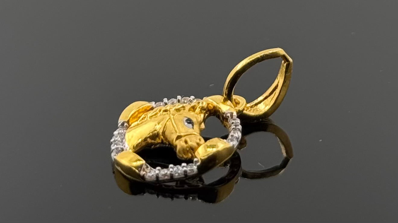 22K Solid Gold Fancy Pendants P545