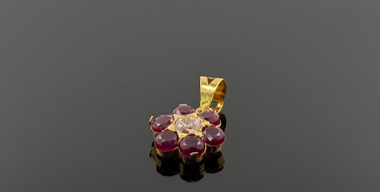 18K Solid Gold Fancy Pendants P590