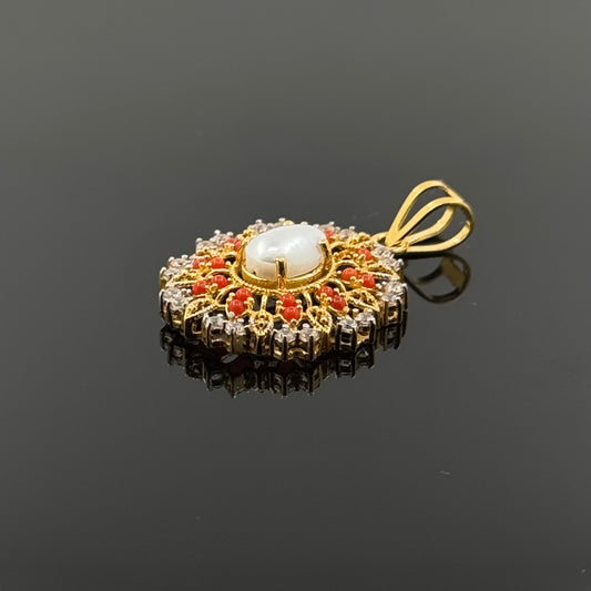 22K Solid Gold Fancy Pendants P612
