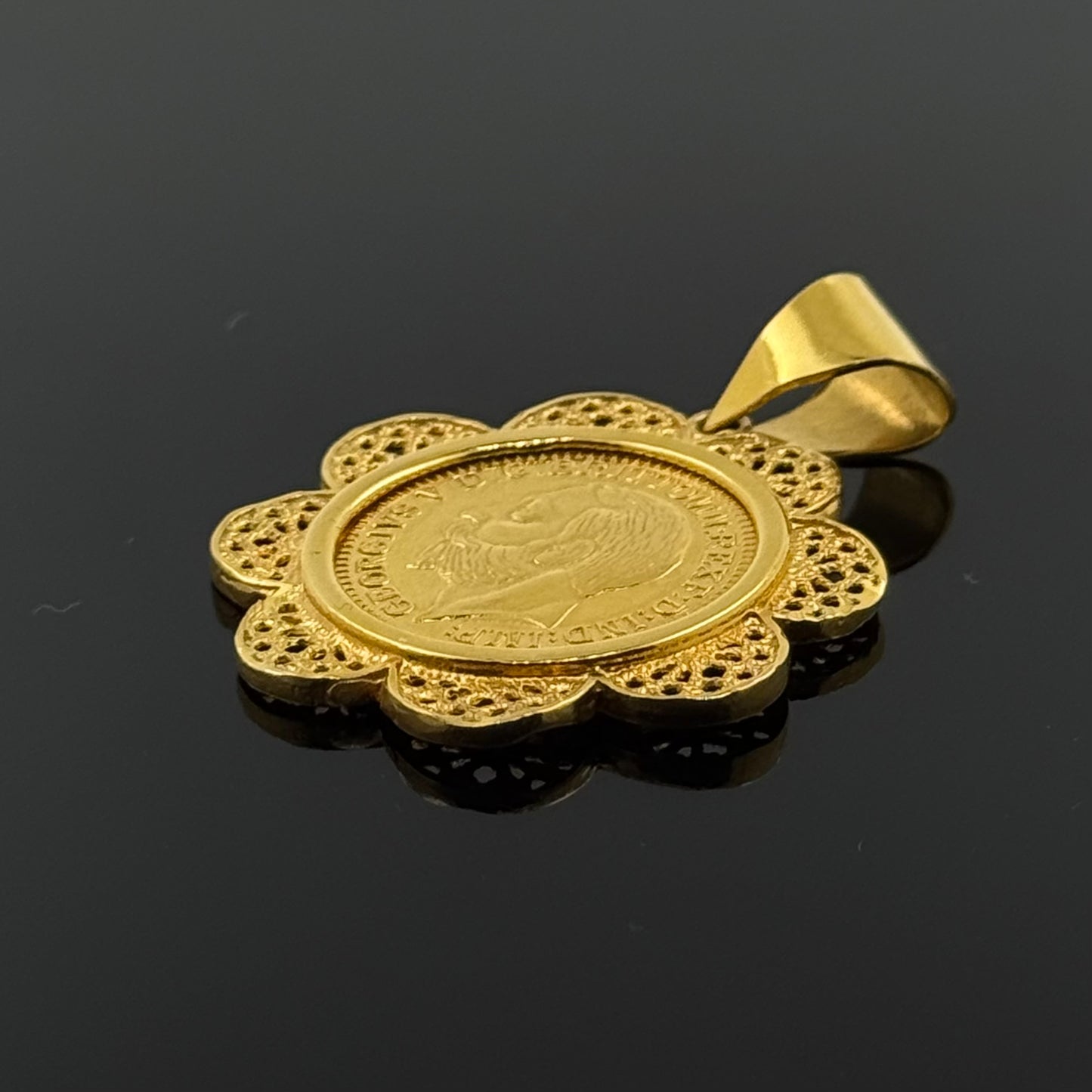 21K Solid Gold Fancy Pendants P617
