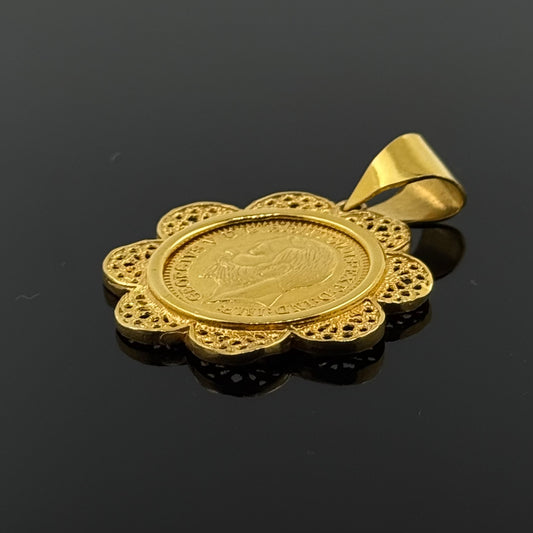 21K Solid Gold Fancy Pendants P617