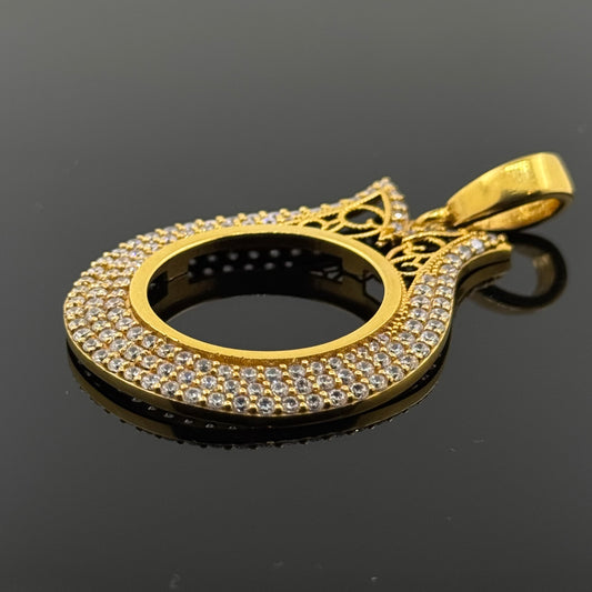 21K Solid Gold Fancy Pendants P621