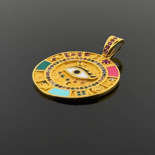 21K Solid Gold Fancy Pendants P627
