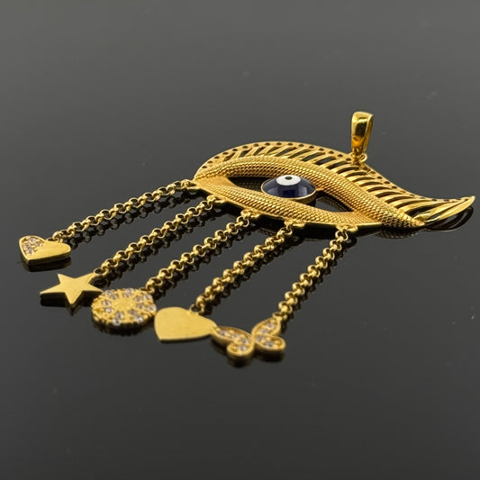 21K Solid Gold Fancy Pendants P628