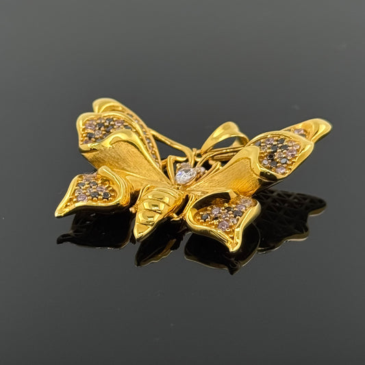 21K Solid Gold Fancy Pendants P629