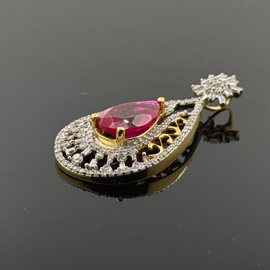 14K Solid Gold Fancy Pendants P635