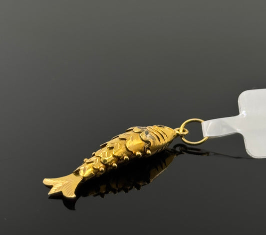 18K Solid Gold Fancy Pendants P674