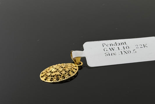 22K Solid Gold Fancy Pendants P705