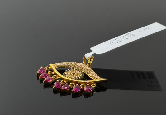 21K Solid Gold Fancy Pendants P713