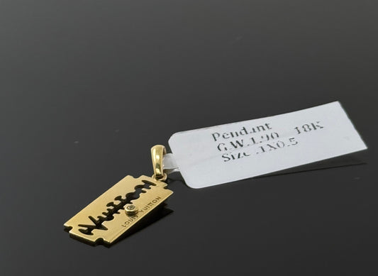 18K Solid Gold Fancy Pendants P722
