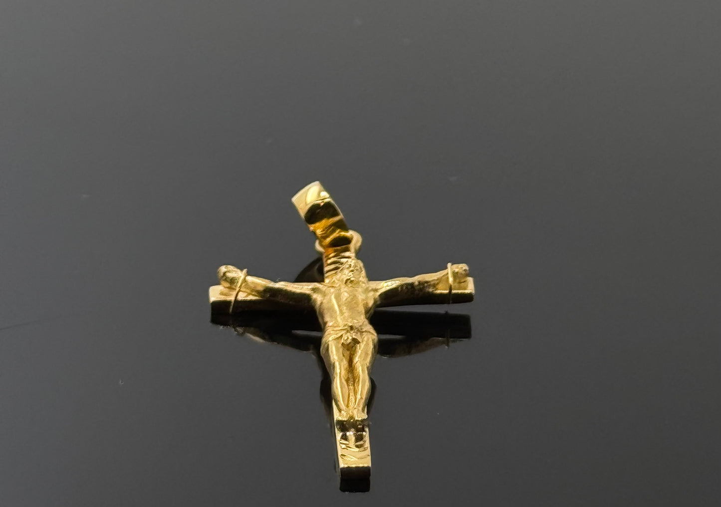 22K Solid Gold Christian Pendants P728