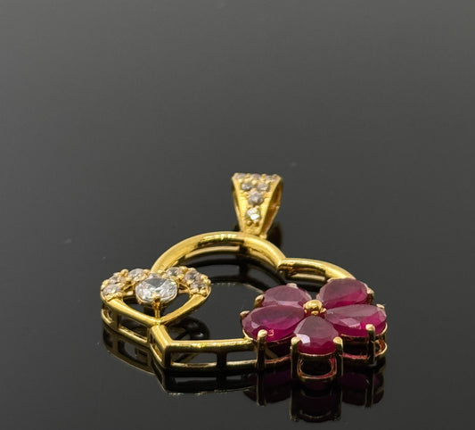 22K Solid Gold Fancy Pendants P736