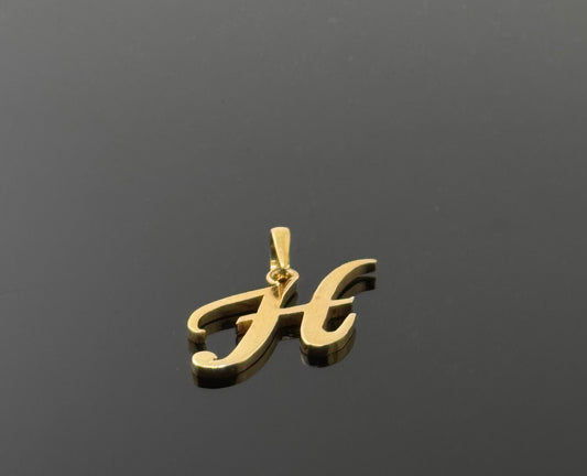 22K Solid Gold Initial Pendants P746