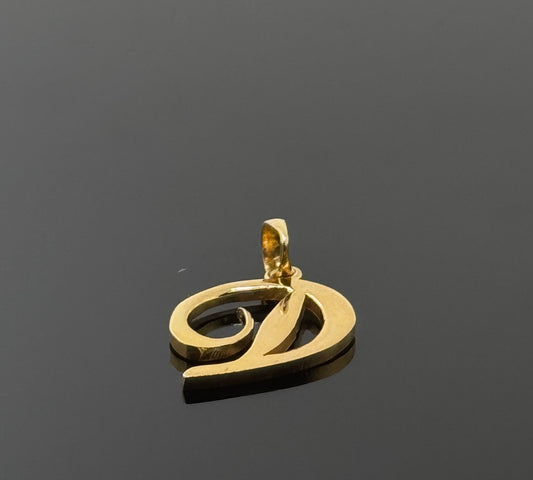 22K Solid Gold Initial Pendants P749