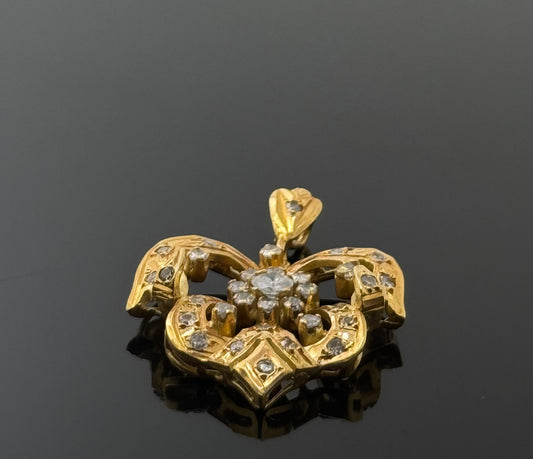 14K Solid Gold Fancy Pendants P762