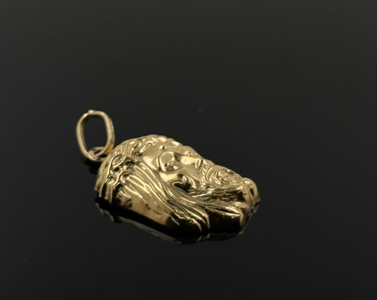 18K Solid Gold Christian Pendants P77